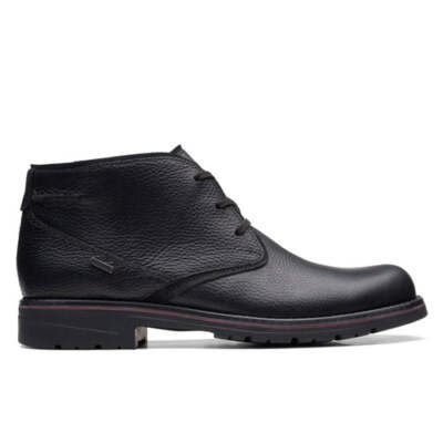 Clarks Clarks Mens Morris Peak Boots Black Tumbled Leather  display picture 2