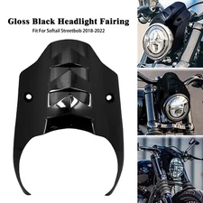 ABS Black Headlight Fairing Cover Fit For Harley Softail Street Bob FXBB 2018-22