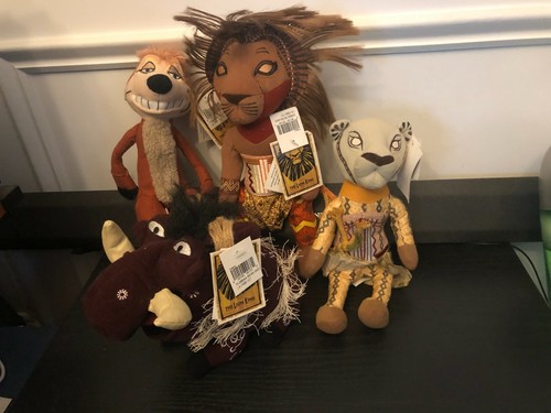 4 Vintage Lion King Plush new 11 inch figures Bean Bag Disney Timon Pumbaa Nala 