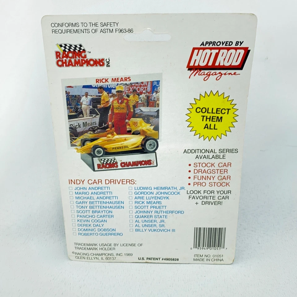 1989 Racing Champions AJ Foyt #14 Foyt Racing Car 1/64 Indy Diecast Collectors - Image 3 of 4