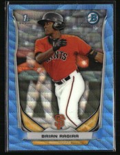 Brian Ragira 2014 Bowman Chrome Prospects Blue Wave Refractors #BCP100 Baseball