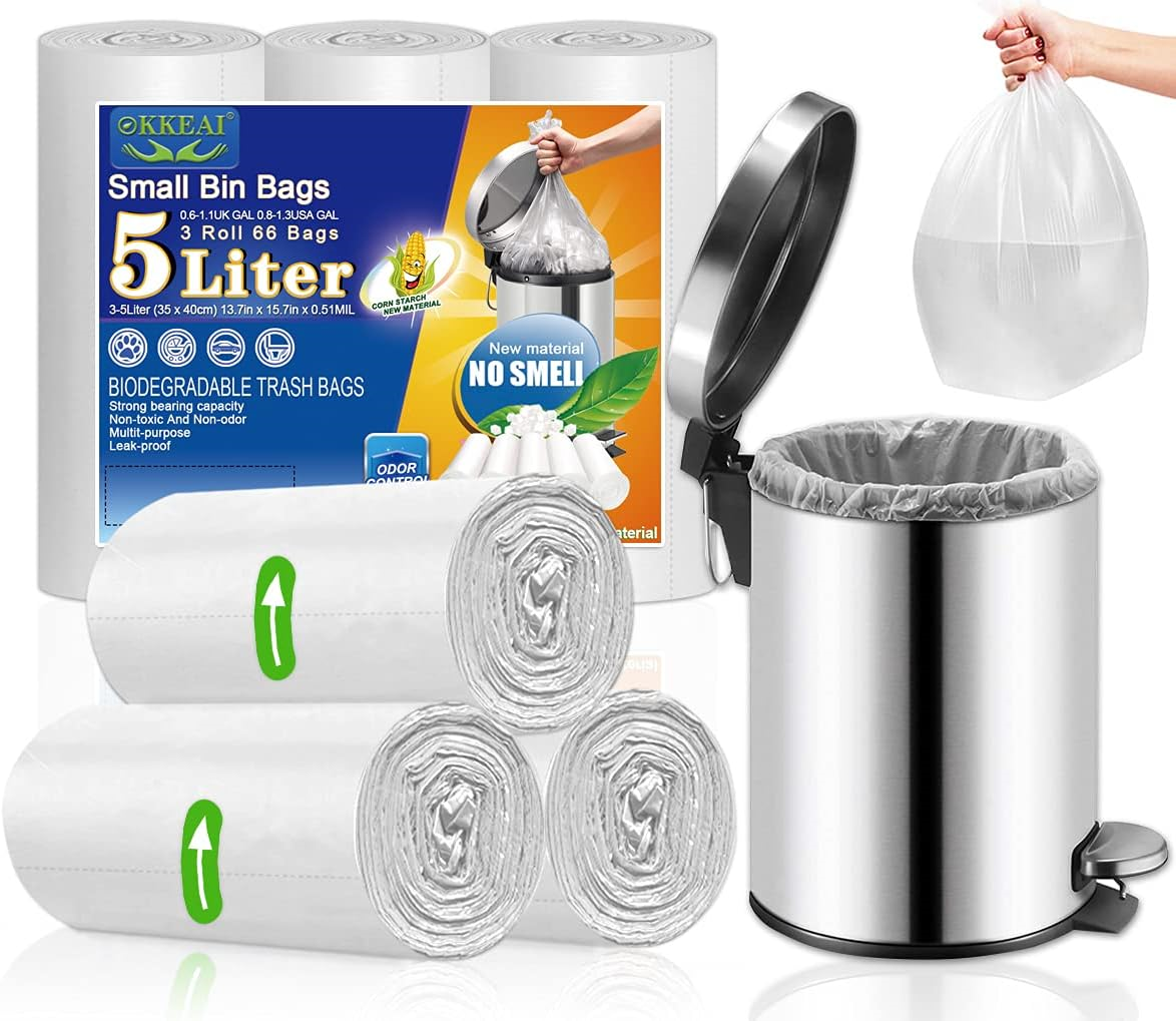 Small Bin Bags Liter,Mini Pedal Bin Bags Garbage Bags