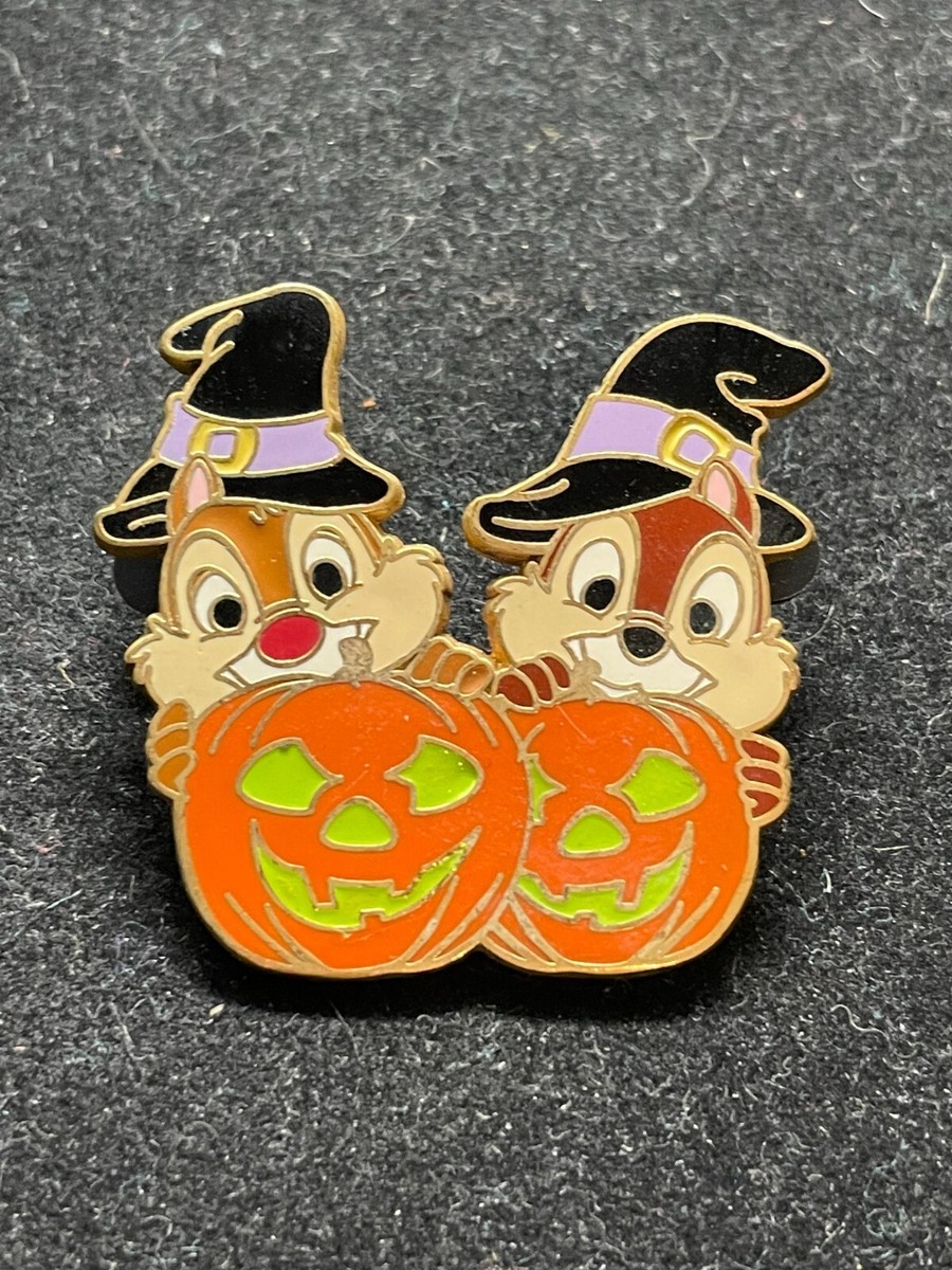 Disney Pin - DLRP - Halloween 2004 Chip and Dale Witch Hats Jack O