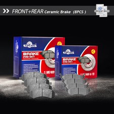 For 2006 - 2018 Dodge Ram 1500 Front + Rear Premium Ceramic Brake Pads