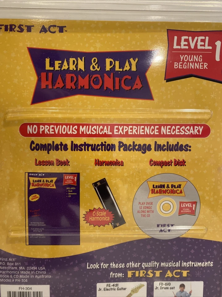 NEW VINTAGE 1999 First Act Learn & Play Harmonica, Instruction Book & CD - Image 4 of 4