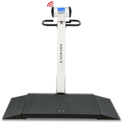 New Cardinal Detecto Digital Foldable Portable Wheelchair Scale 1000lb 6550-ACUK
