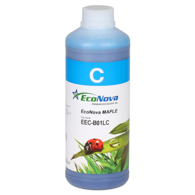 EcoNova MAPLE Solvent Ink for Roland Epson DX7 head Printers 1 liter Cyan