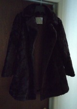 Vintage Faux Fur Teddy Bear Coat 60's 70's Brown