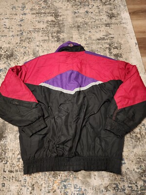 Vintage Men's Coldwave Snowmobile Jacket Purple Black Red 90s 80s