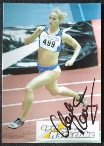 1958 Claudia Marx Leichtathletik Autogrammkarte original signiert