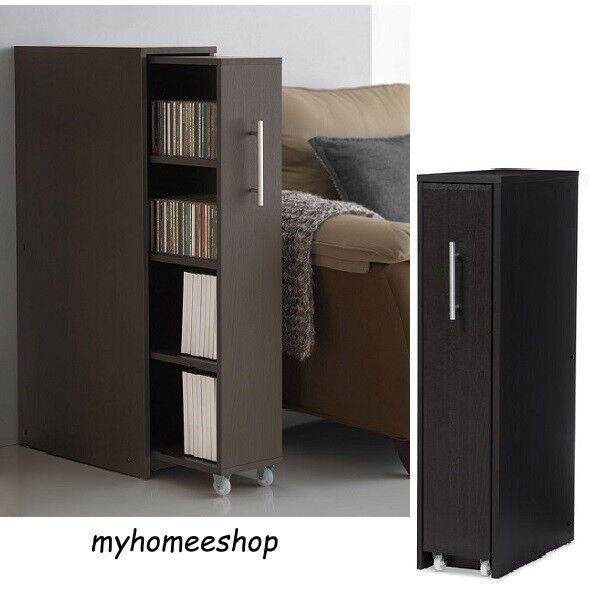 4 Shelf Bookcase Media Cd Dvd Storage, Dvd Storage Cabinet With Sliding Doors