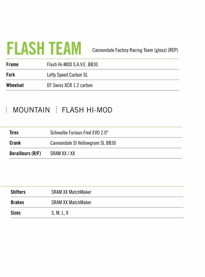 Cannondale flash team factory racing 2010 ultra rare mtb - Bild 4 von 4