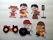 3D- U Pick Race Car Driver Mechanic Pit Crew Scrapbook Card Embellishment