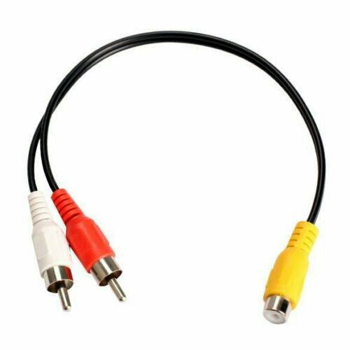 Cavo adattatore AV splitter RCA femmina jack a 2 RCA maschio spina Y - Foto 1 di 3