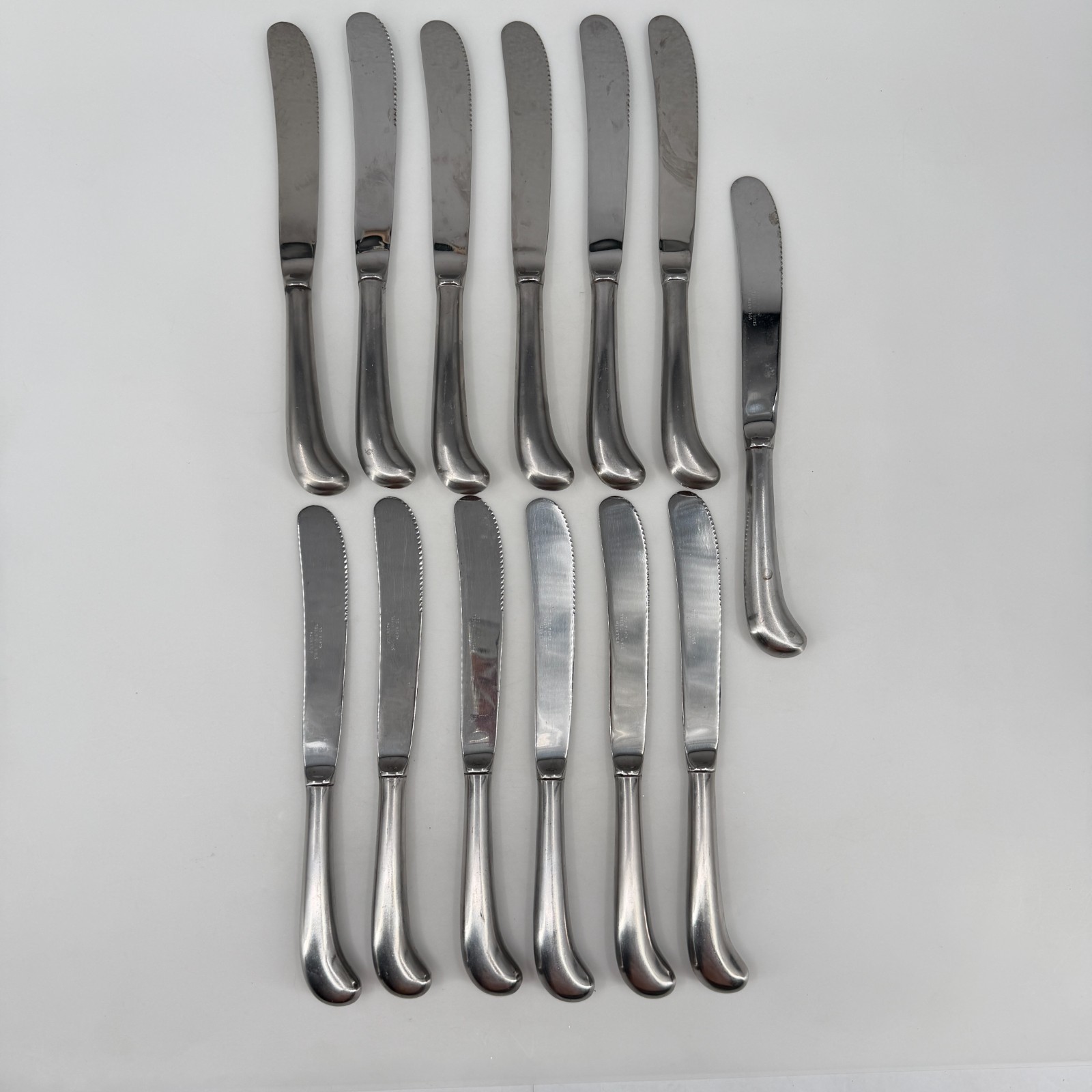 Vollrath Stainless Steel Korea Blunt Hollow Pistol Knife Dinner Knives Set of 13