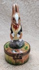 Rochard Limoges Bunny in Tuxedo Peint Main Trinket Box — photo 2
