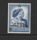 (A704) Morocco Agencies - George VI 1948 Silver Wedding 45 Pesatas Mint