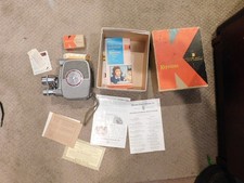 Vintage Keystone Capri K-27 8mm Movie Camera Triple Turret Lenses Box Papers