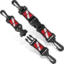 2Pack Scuba Lanyard Clip, Heavy Duty Diving Lanyard Dive-Down Webbing Strap with