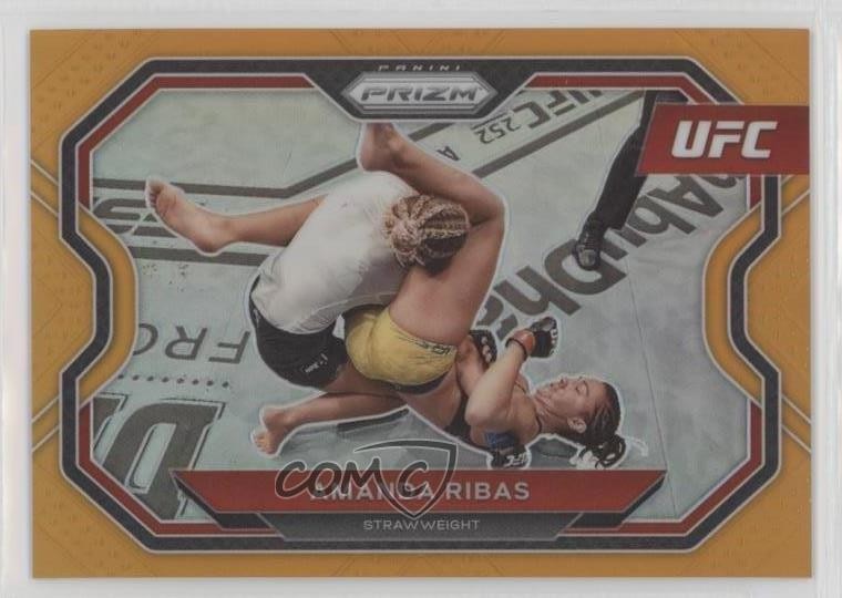 2021 Panini Prizm UFC Orange Prizm 4/99 Amanda Ribas #162 w5b