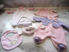 VINTAGE BABY ANNABEL OUTFITS WITH A RATTLE AND BIB...