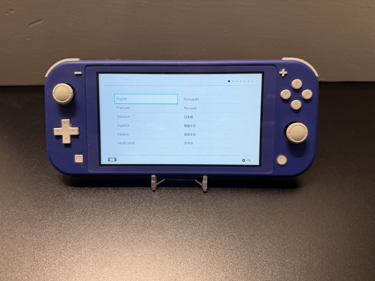 Nintendo Switch Lite Blue Handheld Gaming Console With SanDisk