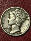 1941 D Mercury SILVER Dime / Note :  DENVER MINTMARK/Above Ave Condition/ SILVER