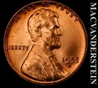 1955-S Lincoln Wheat Cent - Choice Gem Brilliant Unc  No Reserve  #L3817