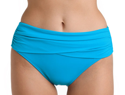La Blanca Women's Island Goddess Mid-Waist Sash Band Bottom lagoon Size 14 NWT