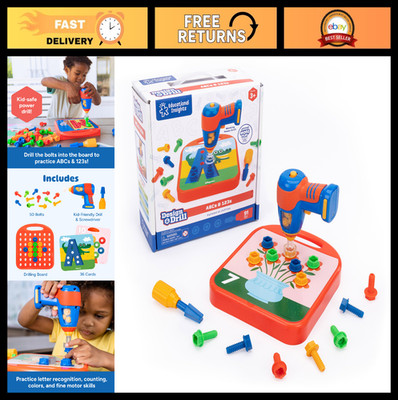 Building Construction Toys for Toddlers - Design & Drill ABCs 123s STEM Tool Set
