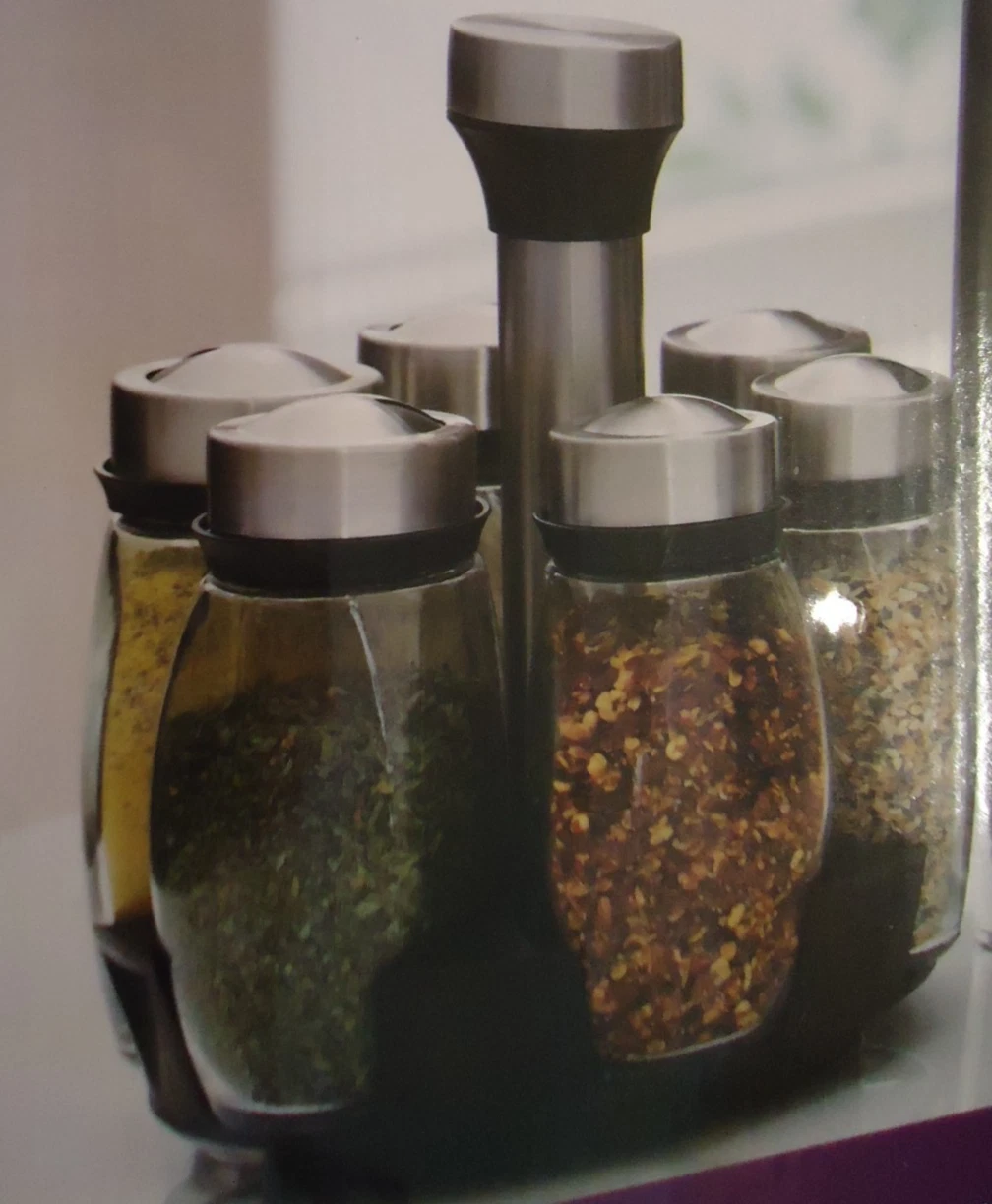 REVOLVING COUNTER TOP SPICE RACK NEW HOLDS 6 JARS ORGANIZE YOUR SPICES NEW NICE
Opens in a new windo