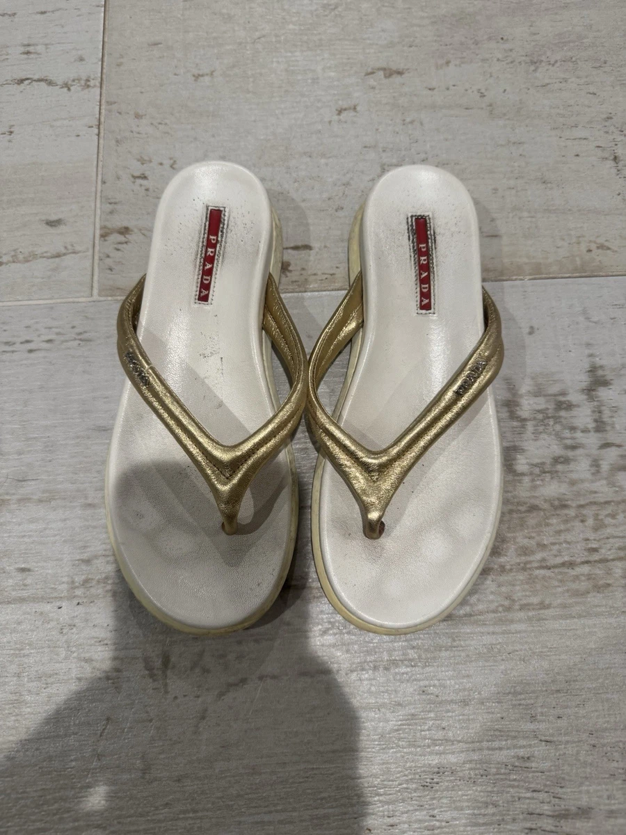 PRADA Gold Sandals for Women for sale | eBay