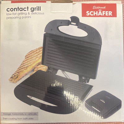 SCHÄFER contact grill Kontaktgrills Kontaktgrill Panini Grill, Schwarz