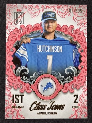 Aidan Hutchinson - 2025 Topps Signature Class #CI-7 Pink Class Icons Lions /299