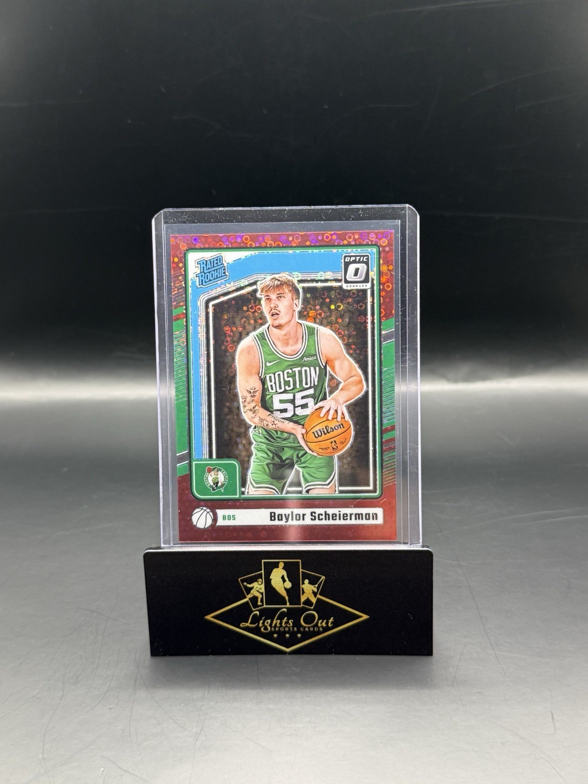 2024-25 Optic Baylor Scheierman #263 Rookie Red Fast Break #36/75 Celtics RC