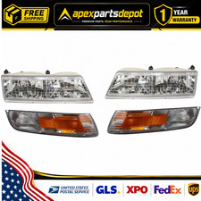 Headlight Kit Lh Rh Incl. Corner Marker Lamp For 1995-1997 Mercury Grand Marqu Headlight Kit Lh Rh Incl. Corner Marker Lamp For 1995-1997 Mercury Grand Marqu