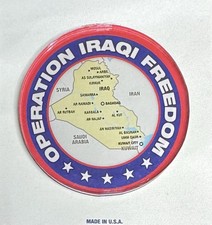 Operation Iraqi Freedom Iraq Map Magnet Pack of 2, USA Made