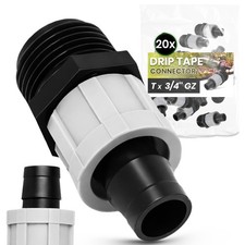20x Steckverbinder Tx3/4'' AG Tropfband Anschluss Tropfschlauch Bewässerung