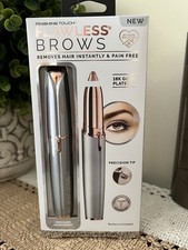 Finishing Touch Flawless Brows Eyebrow Hair Remover 18K Gold Plated Head NEW NIB