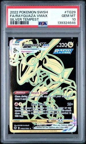 PSA 10 Rayquaza VMAX TG29 - Pokemon Silver Tempest Trainer Gallery - Pokemon TCG