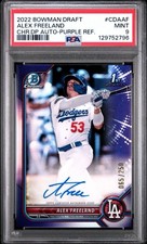 Alex Freeland 2022 Bowman Draft 1st Chrome Auto Purple /250 PSA 9 Dodgers