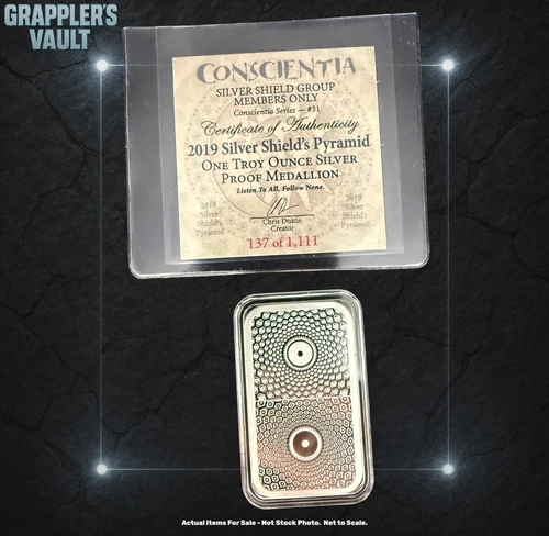 Silver Silver - 2019 Silver Sheild's Pyramid- 1 oz Silver PROOF & CAPSULE & COA!