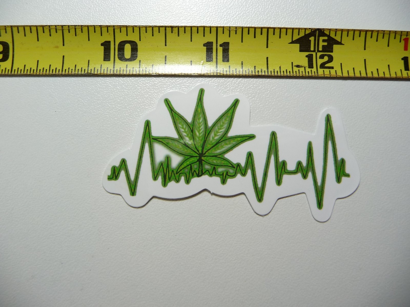 420 Marijuana Heartbeat Lifeline Decal Sticker for Cannabis Fans