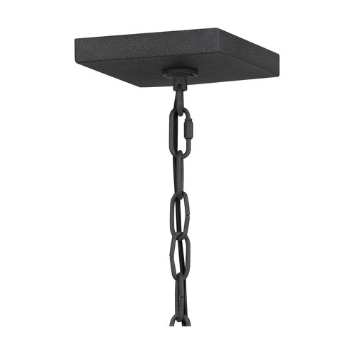 Mottled Black One Light Outdoor Hanging Lantern from the Stoneleigh Collection - Picture 6 of 6