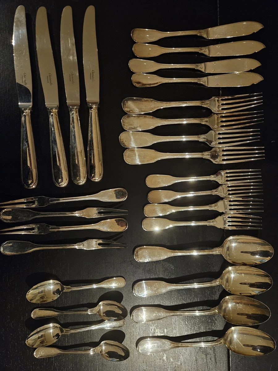 Serviteur Cygne Art De La Table – Coupelle En Cristal Et Métal Argenté Début XXème