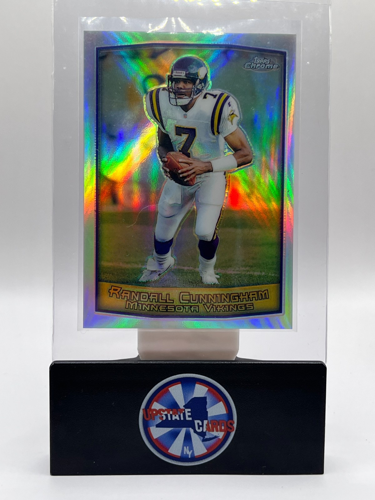 1999 Topps Chrome #80 Randall Cunningham Refractor - Vikings