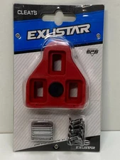 new bicycle Exustar clipless pedal RED CLEATS Look 9° FLOATING E-ARC1