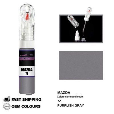 FÜR MAZDA LILA GRAU 7Z Touch Up Lackstift Pinsel Fix Kit Kratzer Chip Set