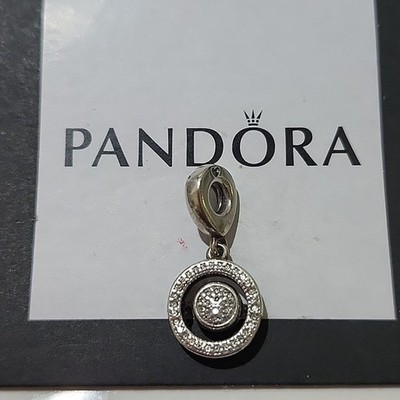 Pandora Sterling Silver Spinning Pandora Signature Dangle Charm - 797430cz