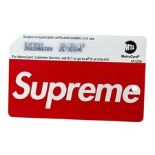 Supreme MTA MetroCard SS17 NYC Subway Red Box...